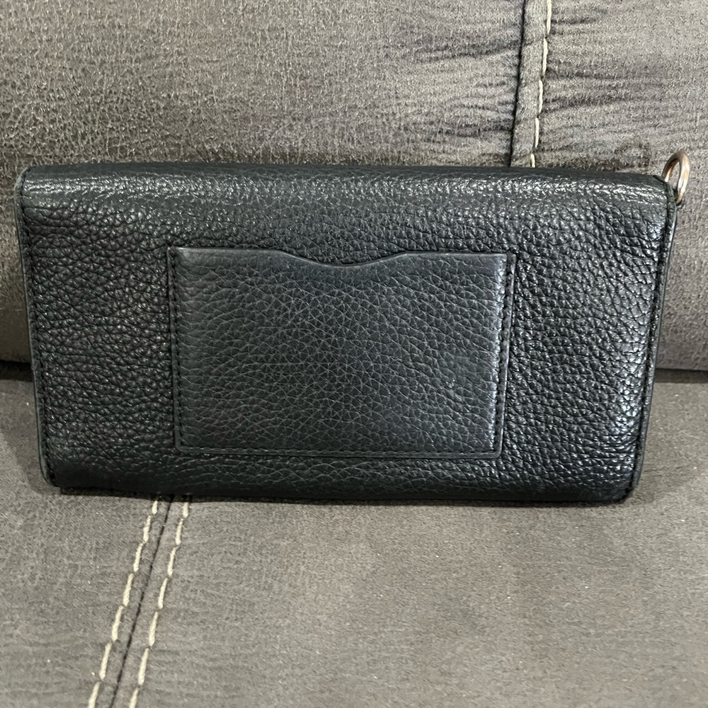 Kate Spade Black Leather Clutch with Gold Accents - Picture 7 of 7
